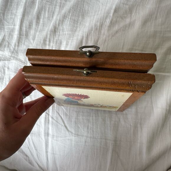 1977 Raggedy Ann & Andy Wooden Wall Plaques Bobbs-Merrill Set Americana Classic - Picture 12 of 13